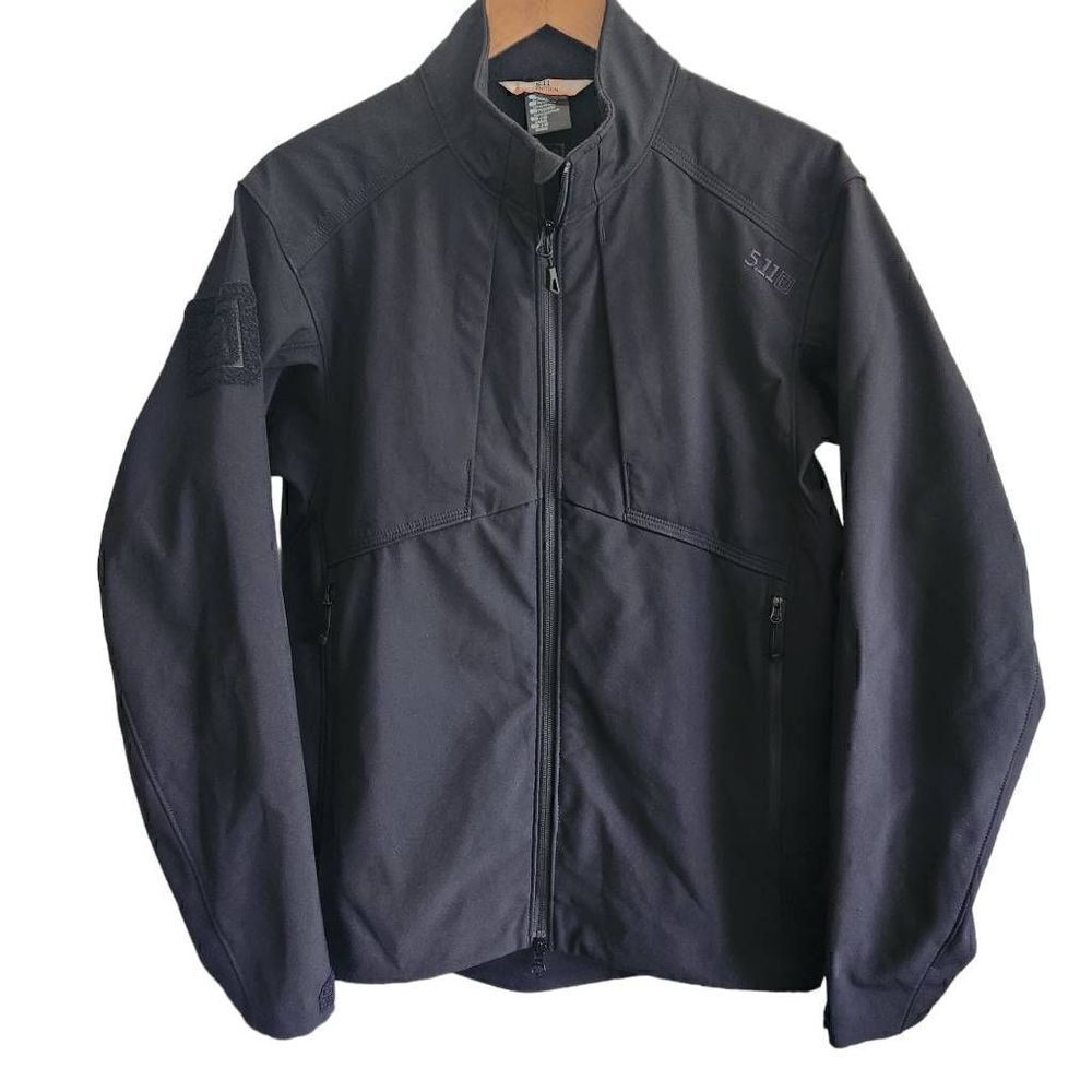 ‎5.11 Tactical Softshell Jacket Men's Small Black Full Zip Water Resistant